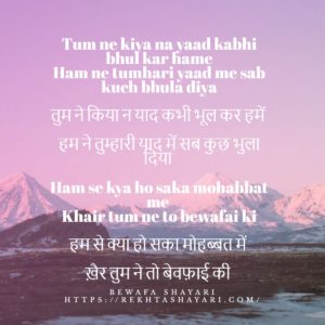 Bewafa Shayari in Hindi for love 5