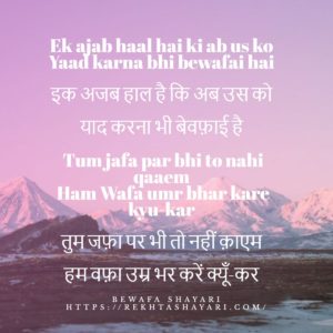 Bewafa Shayari in Hindi for love 6